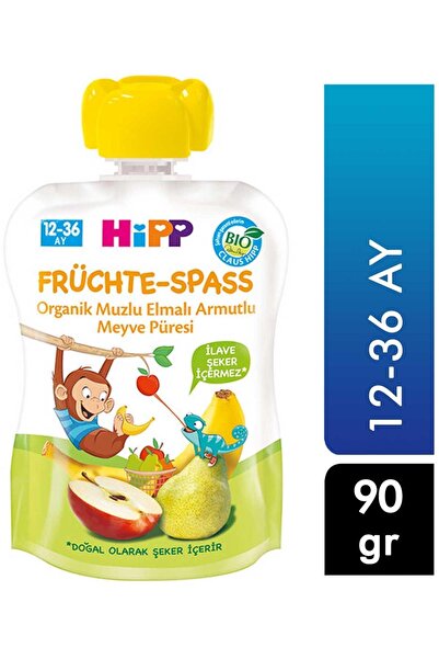 Hipp Marka: Organik Muzlu Elmalı Armutlu Meyve Püresi 90 G 12-36 Ay 906230012...