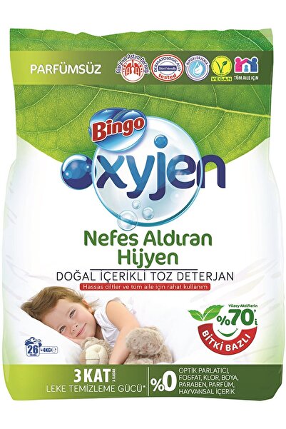 Bingo Marka: Oxygen Parfümsüz 4 Kg Kategori: Çamaşır Deterjanı
