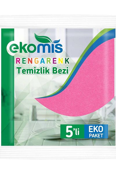 Ekomis Set of 5 Colorful Cleaning Cloths