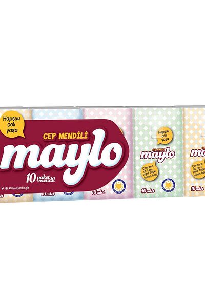 Maylo Pack of 10 Pocket Handkerchiefs