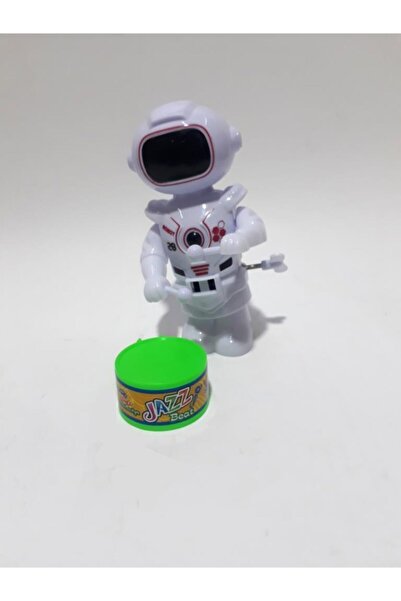 abnturk Trampet Çalan Kurmalı 15cm Uzunluğunda Yeni Nesil Uzay Robotu