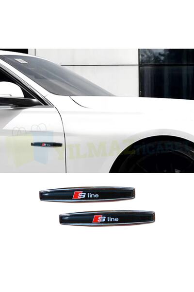 Audi S Line Logo Yan Çamurluk Bagaj 3d Damla Metal 2 Adet