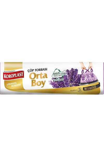 Koroplast Brand: Drawstring Garbage Bag Lavender Scented Medium 15 Pcs Category: Garbage Bag