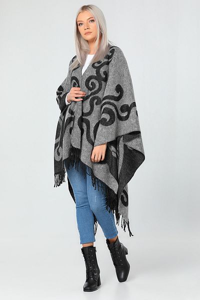 NO34 KOZMETİK Women's Bat Model Poncho