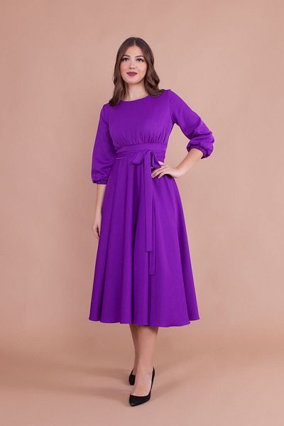 Bidoluelbise Rochie de damă mov cu lungime midi