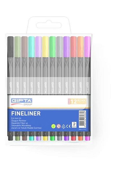 Gıpta Gipta Fineliner Pen 0.4 Mm 12 Colors K6020 Category: Pencils
