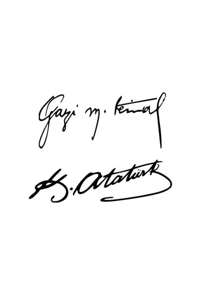 Birim Matbaa Gazi M.kemal Atatürk Imza Sticker Sticker Oto Sticker Araba Stic...