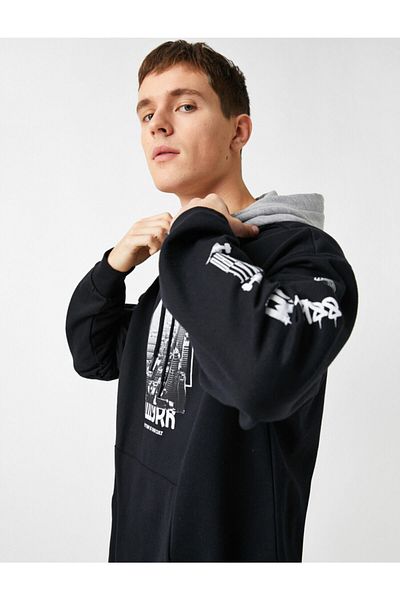 Koton Pánská černá mikina 1KAM71311LK
