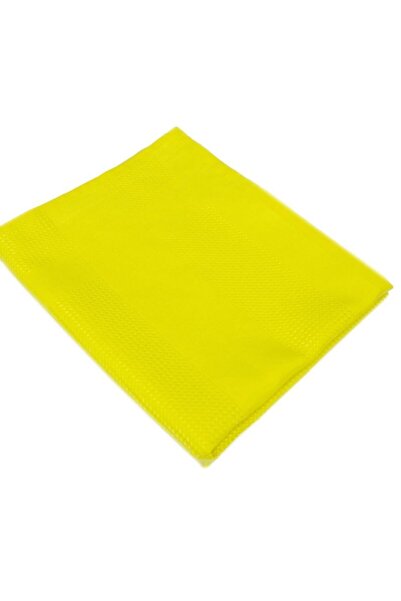 SİLVER HOME Mikrofiber 42x68cm Dekoratif Cam Temizlik Bezi - Sarı