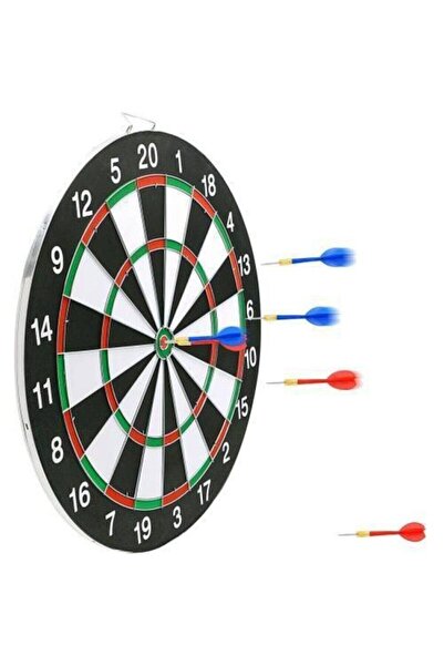 Bibizde 4 Oklu Çift Taraflı Dart Tahtası Oyun Seti 12''