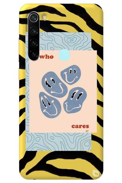WANNA PROTECT Xiaomi Redmi Note 8 Yellow Colored Who Cares Velvet Patterned S...