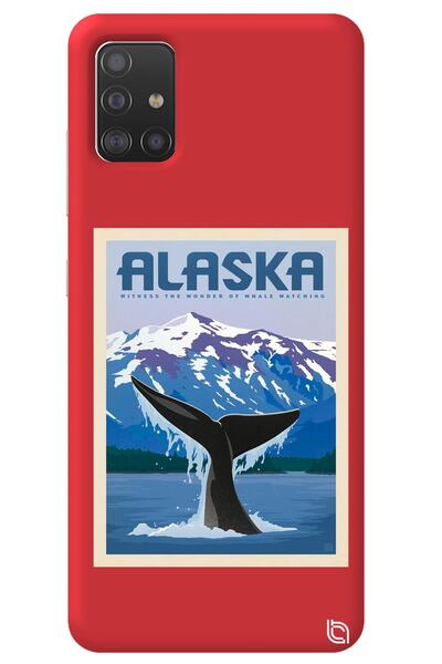 WANNA PROTECT Samsung A51 Red Colored Alaska Velvet Patterned Silicone Phone ...