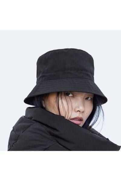 Mountain Deer Μαύρο Καπέλο Ψαρά Καπέλο Gabardine Βαμβακερό ύφασμα Bucket Καπέ...