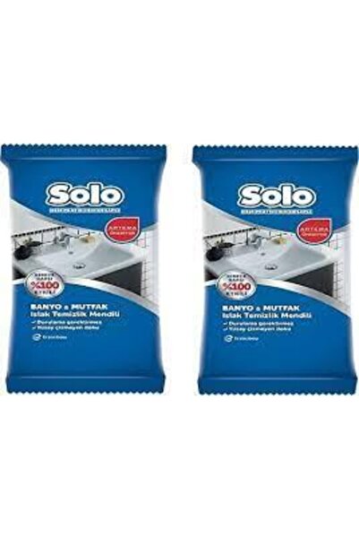 Solo Banyo & Mutfak Islak Temizlik Mendili 40 Yaprakli X 2 Adet
