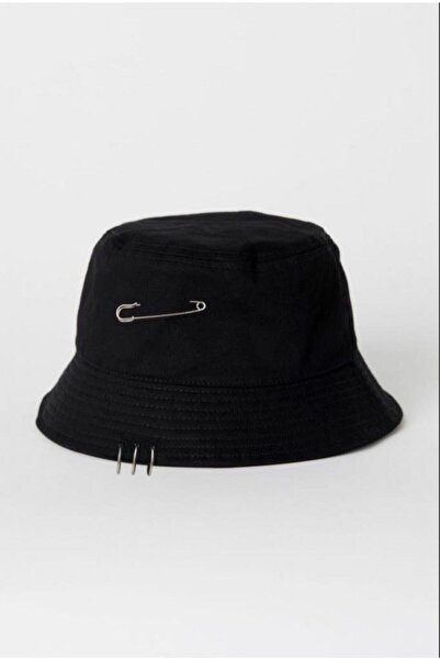 podyumgiyim Pălărie de pescar cu piercing negru