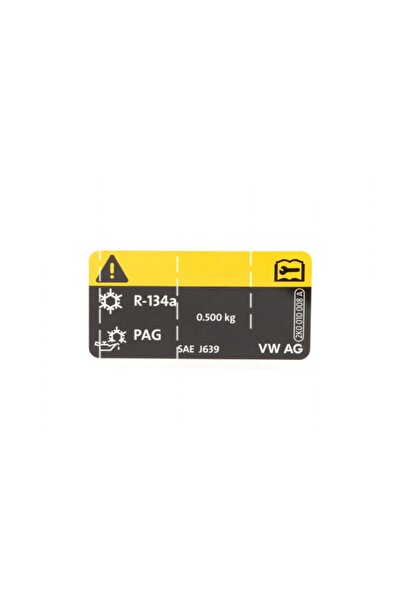 TSC Vw 2k0010008a Klima Gazı Uyarı Etiketi Sticker Yapıştırma