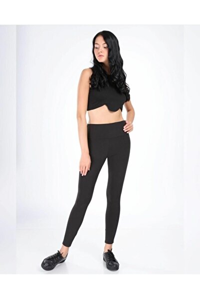 DLS MODA Ženske crne široke čelične tajice Kaiš paketa Oblikuje figuru Pleten...