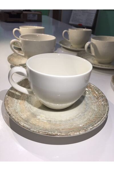 Bonna Porselen Patera Gourmet 6-Piece Tea Coffee Cup Set