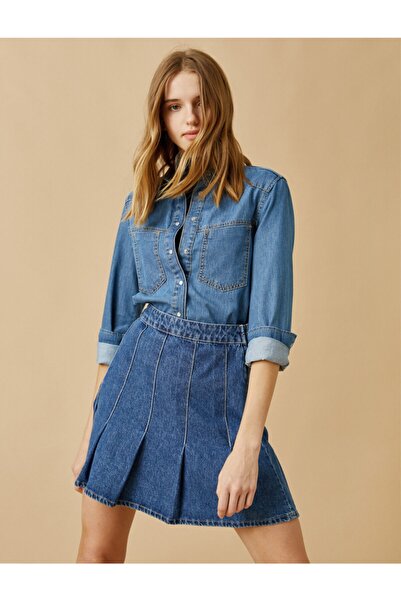 Koton Джинсовий гольф з довгим рукавом і кишенями