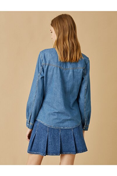 Koton Джинсовий гольф з довгим рукавом і кишенями