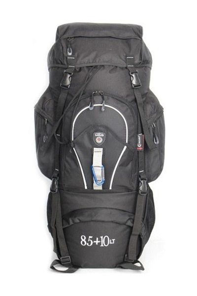 CAKARD Επαγγελματικό Unisex Mountaineer Backpack 85+10 Liter - Μαύρο