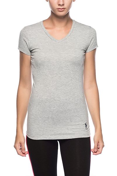 U.S. Polo Assn. Γυναικείο μπλουζάκι με λαιμόκοψη V με κοντό μανίκι βαμβακερό & μοντάλ - Lycra 66004