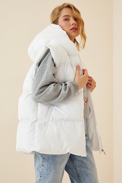 Happiness İstanbul Vest - White - Oversize