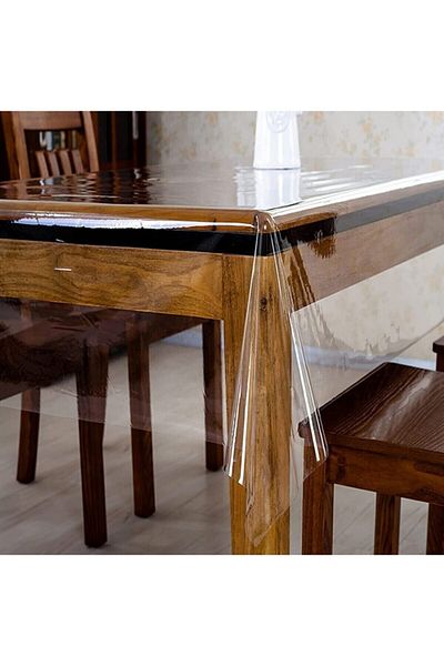 vexillum 0.35mm | Transparent PVC Table And Tablecloth Protector | Thin Desk Pad | Transparent Tarp | Acetate Cover