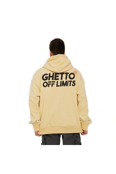 Ghetto off limits Πίσω λογότυπο με στάμπα με κουκούλα κίτρινο