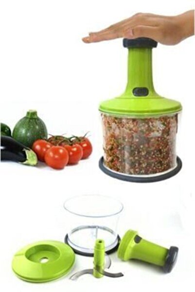 Genel Markalar Rondo Basmalı El Rondosu Kolay Soğan Sebze Doğrayıcı Yeşil