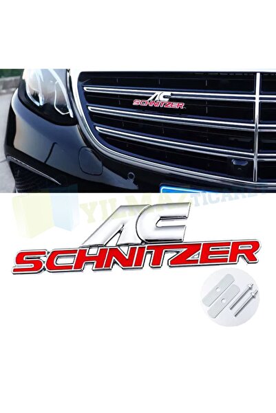 yılmazetic Bmw Ac Schnitzer Vidalı Ön Panjur Izgara Logo Metal Kırmızı