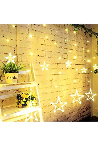 Coverzone Χριστουγεννιάτικο στολισμό με κρεμαστό φωτιστικό 10 αστέρων με φωτιστικό LED 2,5 μέτρων με κρόσσια LED