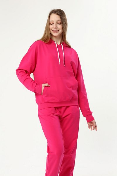 İkmal Hooded Dark Pink Color Suit