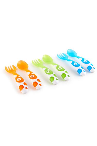 Munchkin 12 Months Colorful Fork and Spoon Set - 6 Pieces