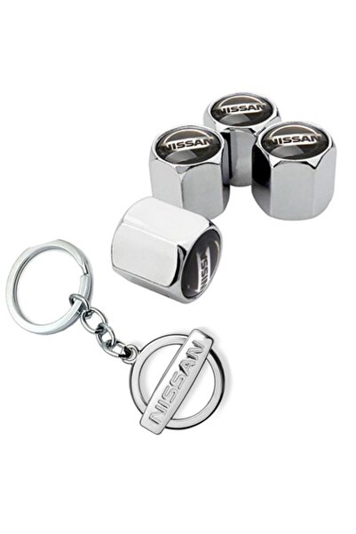 GARDENAUTO لنيسان جوك 2010-2015 غطاء صمام ملون من الكروم 4 قطع وسلسلة مفاتيح ...