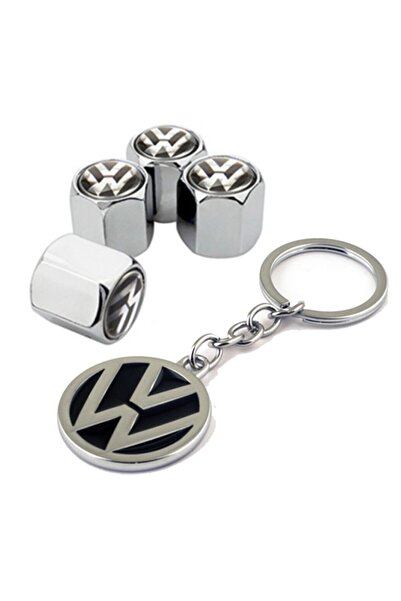 GARDENAUTO غطاء صمام ملون من الكروم مع شعار Volkswagen Id.3 R 4 قطع وسلسلة مف...