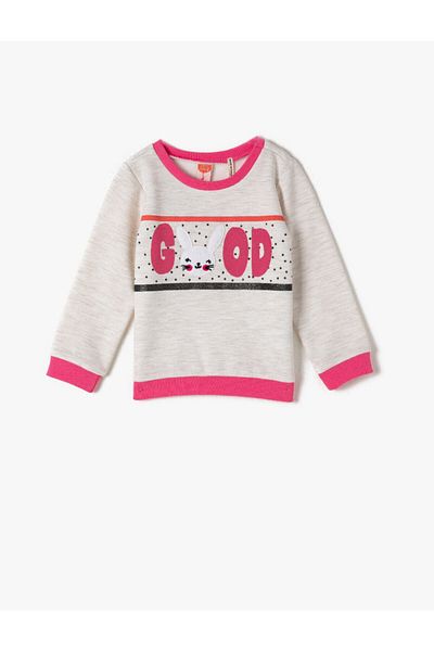 Koton Crew Neck Printed Sweatshirt