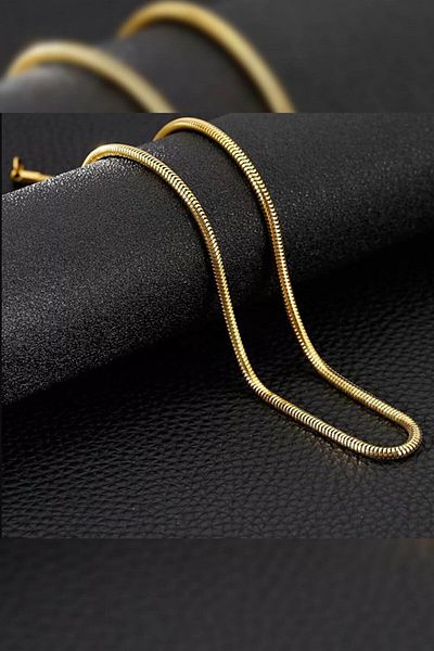 The Collection Stainless Chain Steel Snake Model Necklace Gold Snake Necklace