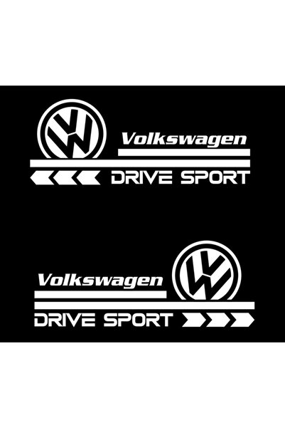 Melek Pazarı 15x6 Cm White, Volkswagen Mirror Sticker