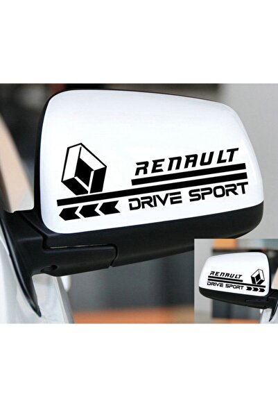 Melek Pazarı 15x6 Cm Black, Renault Mirror Sticker