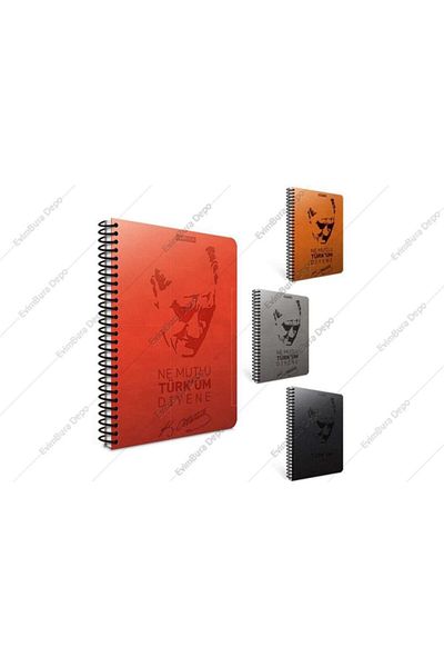 Gıpta Ataturk Checked Notebook 17x24 Cm 120 Sheets