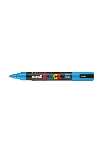 Uni Sky Blue Posca Water Based Poster Marker - 1.8-2.5 Mm, Pc-5m
