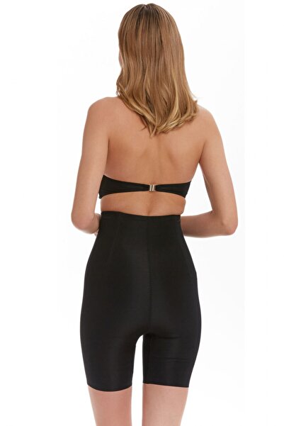 TEN Long Corset with Hooks / Extra Strong Thinning Black