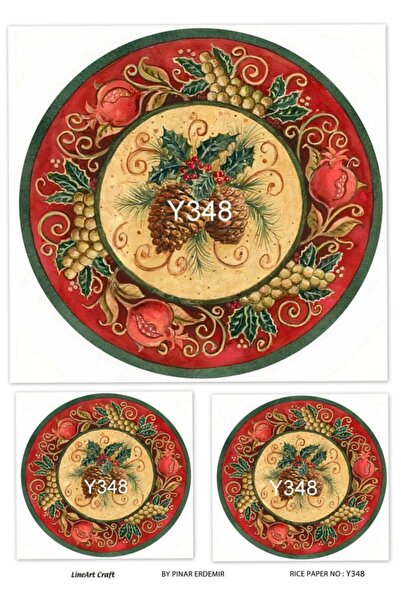 LİNEART Pirinç Dekopaj Yılbaşı:348