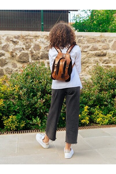 volk Pufidik Model Genuine Leather Women's Backpack - V-b-cn-003