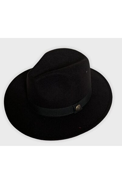 By Şapka Pălărie Fedora Neagră Femei