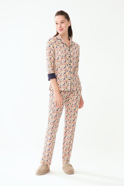 Dagi Navy Blue Pajama Top