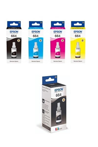 EPSON Siyah Ve Renkli orjinal Mürekkep Kartuş Takımı + Bk L200