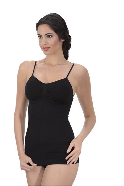 PROSLİM Women's Black Thin Strap Gathering Athlete Corset Seamless Seamless Silky Size 1 Thin Look