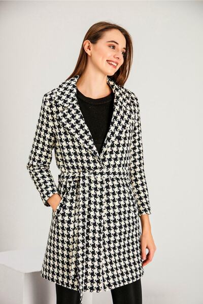 ALEXANDERGARDI Quilted Houndstooth Patterned Coat (b21-20602)